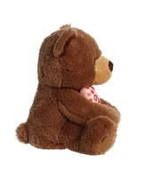 Aurora Small Sweetheart Snuggles Valentine Heartwarming Plush Toy Chocolate 8"