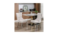 Slickblue Modern High-End Tufted Velvet Upholstered Dining Chair with Solid Wood Frame Contemporary Elegance