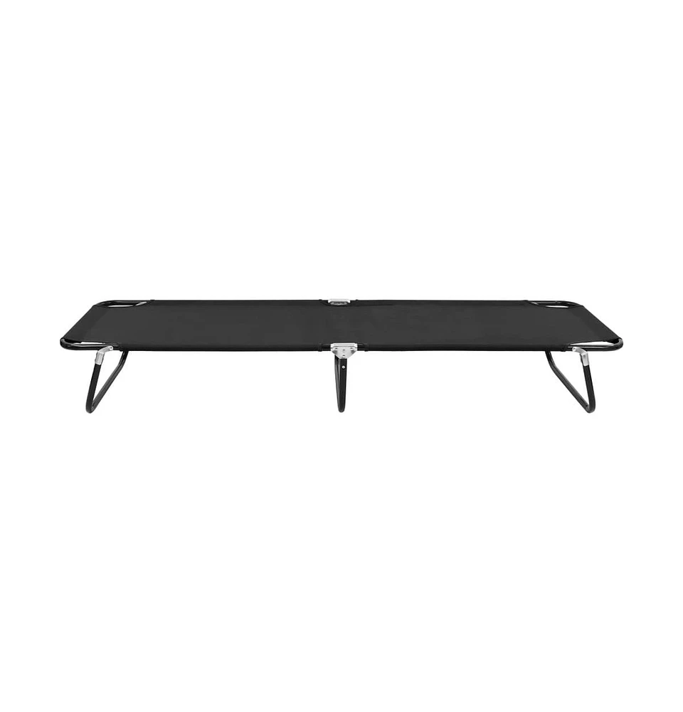 vidaXL Folding Sun Lounger Steel