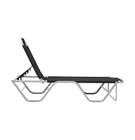 vidaXL Sun Lounger Aluminum and Textilene