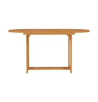 vidaXL Patio Table 59.1"x35.4"x29.5" Solid Teak Wood