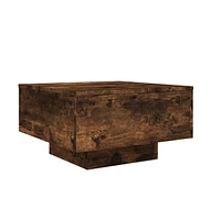 vidaXL Coffee Table Smoked Oak 21.7"x21.7"x12.2" Engineered Wood