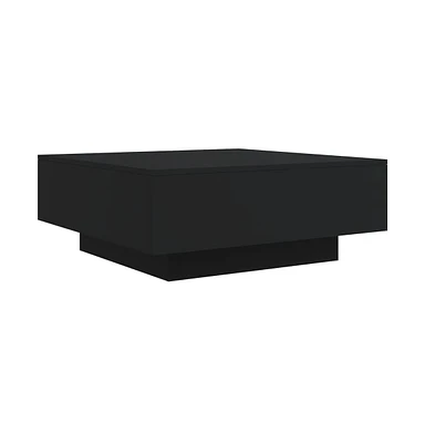 vidaXL Coffee Table with Led Lights 31.5"x31.5"x12.2