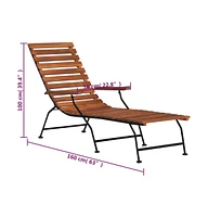 vidaXL Patio Deck Chair Solid Wood Acacia