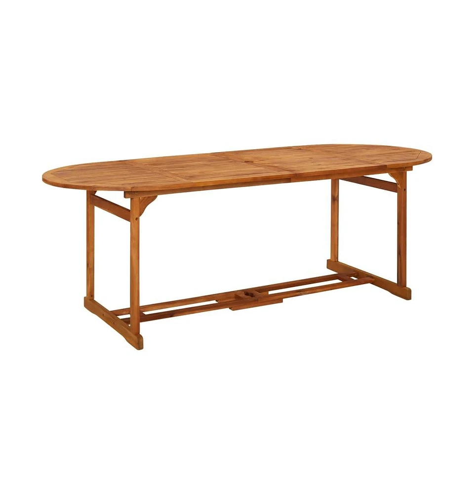 vidaXL Patio Dining Table 86.6"x35.4"x29.5" Solid Acacia Wood