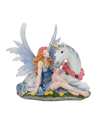 Fc Design 7.5"H Fairy with Unicorn Figurine Decoration Home Decor Perfect Gift for House Warming, Holidays and Birthdays