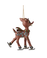 Jim Shore Rudolph Ice Skating Ornament