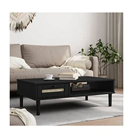 vidaXL Coffee Table Senja Rattan Look 39.4"x21.7"x13" Solid Wood