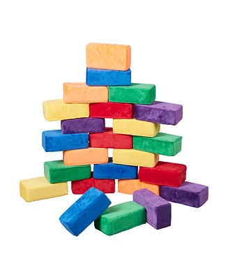 ECR4Kids SoftZone Stack-a-Brick, Assorted, 24-Piece