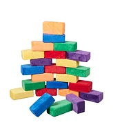 ECR4Kids SoftZone Stack-a-Brick, Assorted, 24-Piece