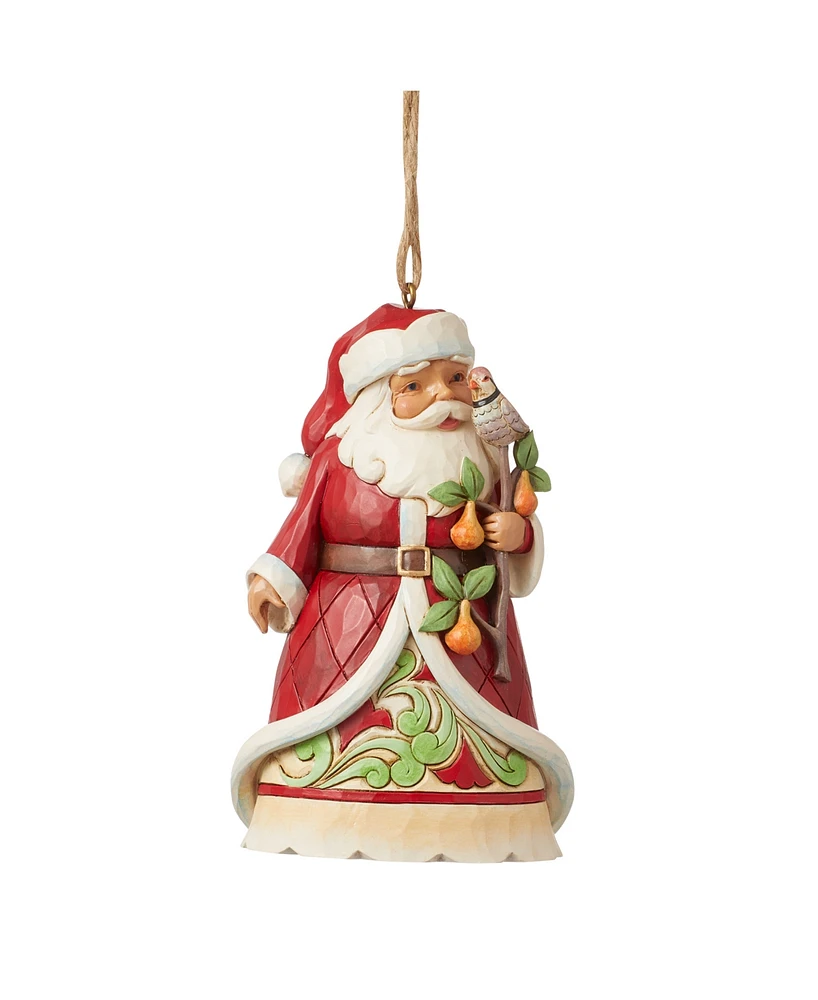 Jim Shore Santa Partridge Pea Ornament