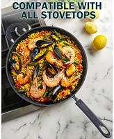 12-Inch Hard Anodized Nonstick Wok Stir-Fry Pan With Lid