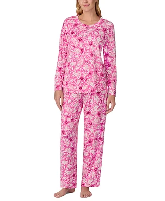 Ellen Tracy Women's Long-Sleeve Floral Pajama Set