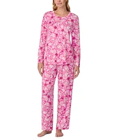 Ellen Tracy Women's Long-Sleeve Floral Pajama Set