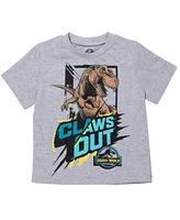 Jurassic World Toddler Boys Dinosaur Athletic Graphic T-Shirt Mesh Shorts Outfit Set to