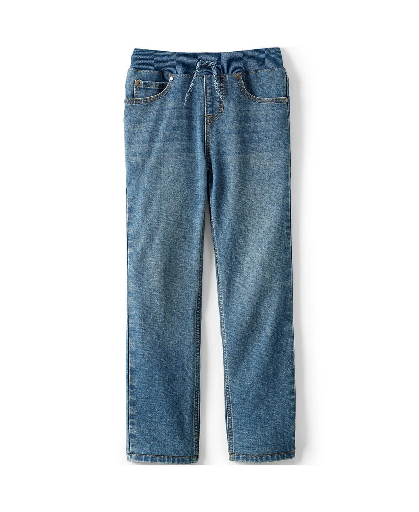 Lands' End Boys Iron Knee Stretch Pull On Denim