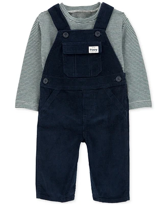 Carter's Baby Boys Striped T-Shirt & Corduroy Overall, 2 Piece Set