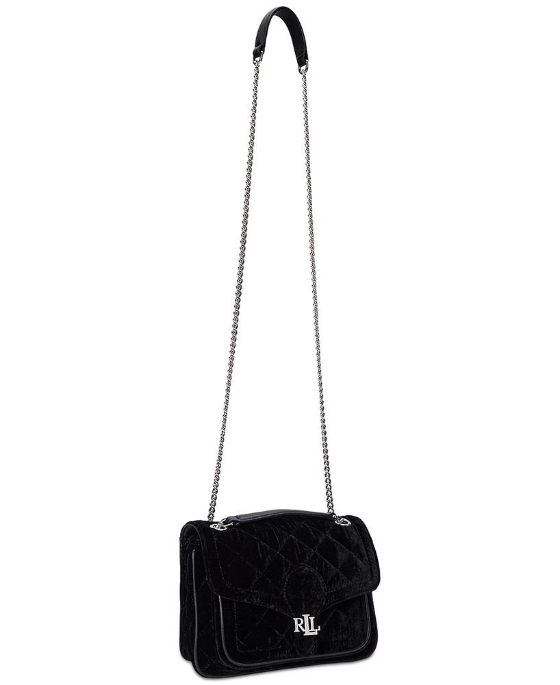 Lauren Ralph Lauren Bradley Small Velvet Convertible Bag