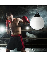 21 Inch Water Punching Bag with Adjustable Metal Chain-White