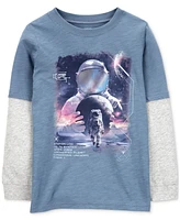 Carter's Little & Big Boys Astronaut Graphic Layered-Look T-Shirt