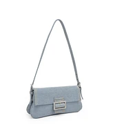 Moda Luxe Fay Denim Baguette Bag