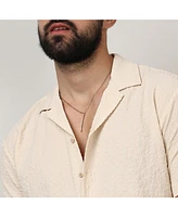 Men's Pale Yellow Micro Creased Shirt