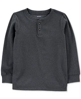 Carter's Little & Big Boys Drop Needle Long-Sleeve Henley T-Shirt