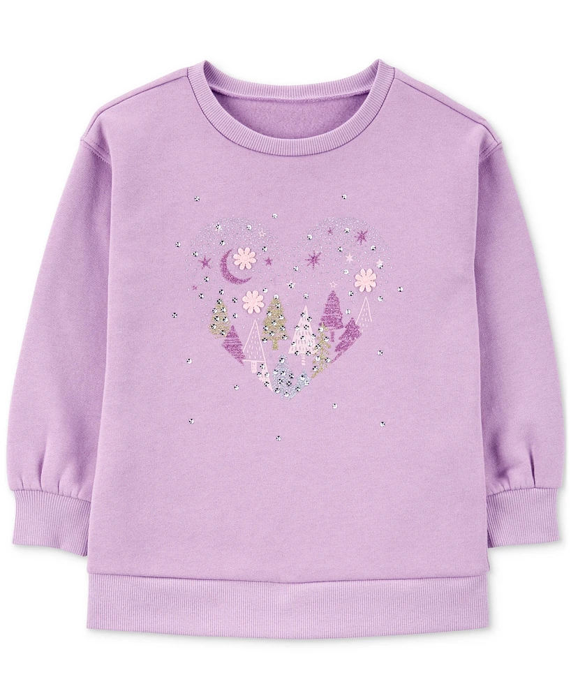 Carter's Toddler Girls Heart Fleece Sweatshirt