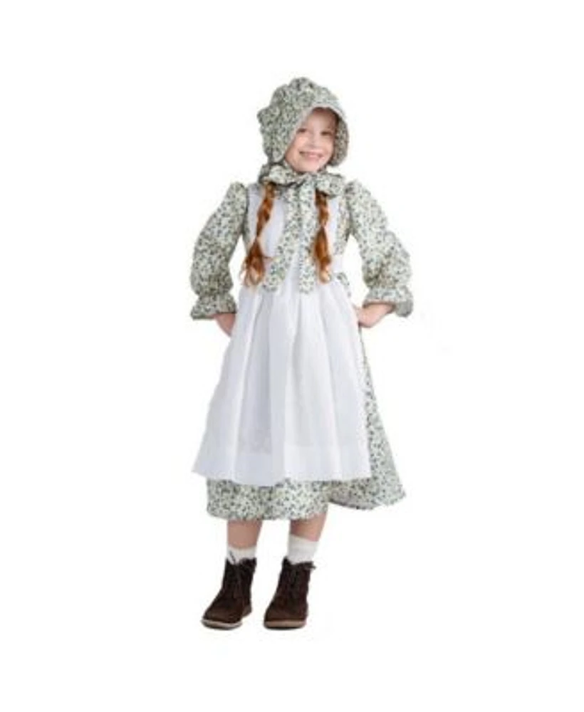 Dress Up America Pioneer Dress Apron Bonnet Costume Set Kids Girls