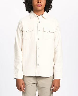 Sovereign Code Big Boys Snap Front Long Sleeve Button-Up Shirt