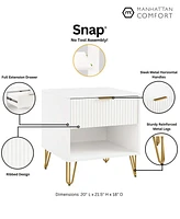 Manhattan Comfort 1- Piece Dumbo Medium-Density Fiberboard 1-Drawer Modern Nightstand