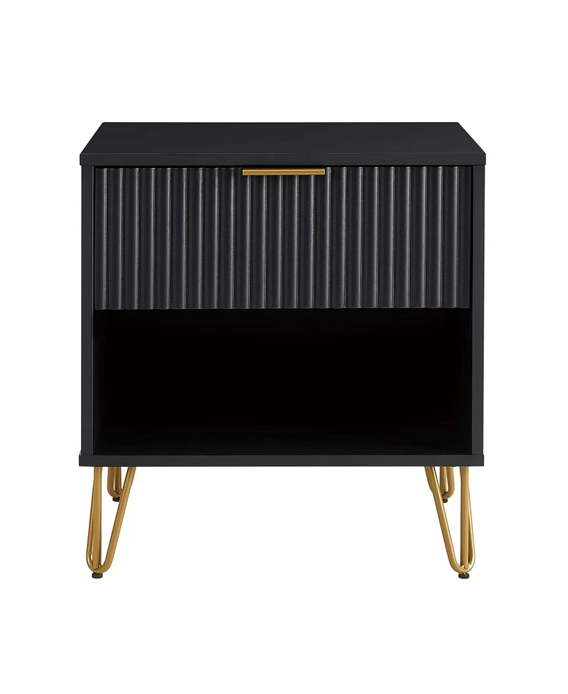 Manhattan Comfort 1- Piece Dumbo Medium-Density Fiberboard 1-Drawer Modern Nightstand