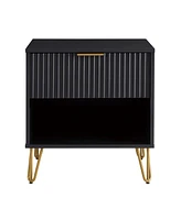 Manhattan Comfort 1- Piece Dumbo Medium-Density Fiberboard 1-Drawer Modern Nightstand