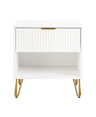 Manhattan Comfort 1- Piece Dumbo Medium-Density Fiberboard 1-Drawer Modern Nightstand