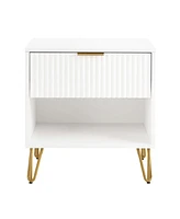 Manhattan Comfort 1- Piece Dumbo Medium-Density Fiberboard 1-Drawer Modern Nightstand