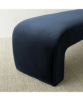 60" Boucle Look Large Bedroom Waterfall Upholstered Bench-Maison