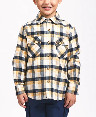 Sovereign Code Little Boys Soft Plaid Flannel Button-Up Shirt