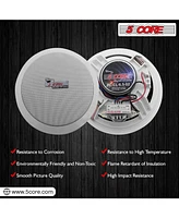 5 Core 6.5 Inch Ceiling Speaker System in Wall Speakers 20W Rated Power 88dB Sensitivity Indoor Outdoor Speakers Ceiling Mount -Cl 6.5-12 2W