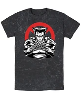 Fifth Sun Mens Marvel Xmen Wolverine Anime Short Sleeve Mineral Wash Tee