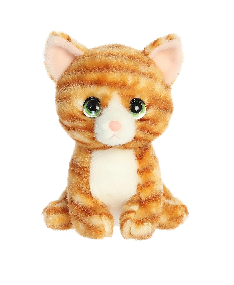 Aurora Small Nacho Orange Tabby Petites Expressive Plush Toy Orange 7"