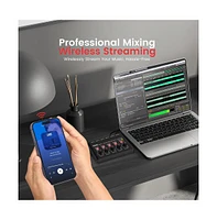 Pyle Compact Bluetooth 4-Channel Line Mixer with Usb Audio Interface