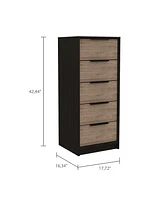 Depot E-Shop Egeo Dresser 42"H, 5 Drawer, Vertical