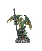 Fc Design 6"H Green Dragon with Treasure Box Figurine Decoration Home Decor Perfect Gift for House Warming, Holidays and Birthdays