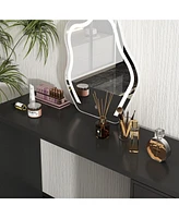 Homsee 6-Drawer L-Shaped Chest of Drawers with Rotatable Desktop