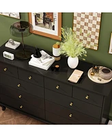 Homsee Blue Paint Finish 10-Drawer Cabinet Organizer