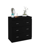 Capri Dresser 33"H, Three Drawer, Superior Top, Metal Handles