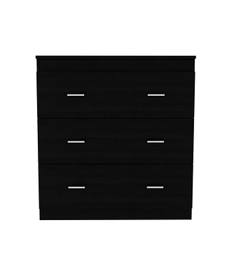 Depot E-Shop Capri Dresser 33"H, Three Drawer, Superior Top, Metal Handles