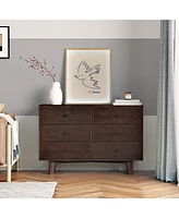 Slickblue Solid Wood Spray-Painted Drawer Dresser – Stylish and Durable Storage Bar