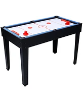Slickblue 5-in-1 Multi-Game Table: Billiards, Air Hockey, Foosball, Ping Pong, & Basketball