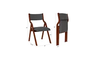 Slickblue Upholstered Folding Dining Chair Comfortable and Space-Saving Seating Solution